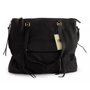 KOOBA Black Genuine Leather Tote Shoulder Bag